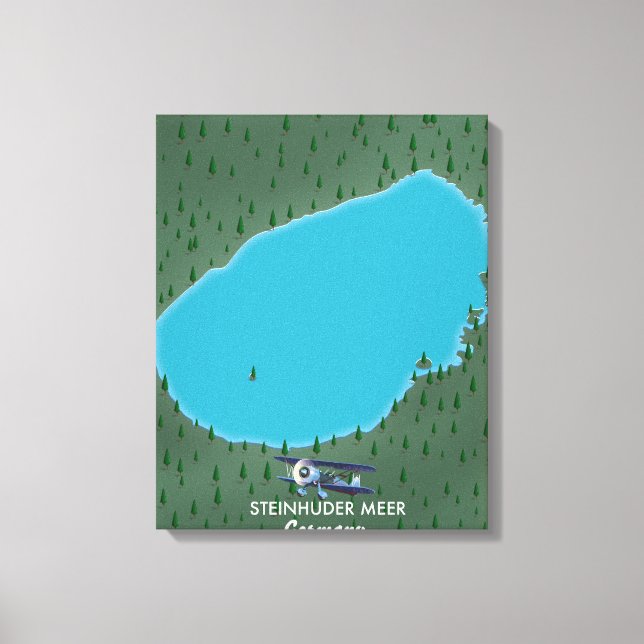 Impressão Em Tela Mapa do Steinhuder Meer Alemanha (Frente)