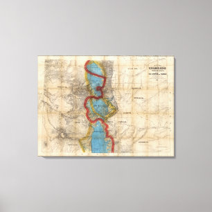 Impressão Em Tela Mapa do território de Colorado