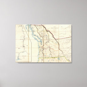 Impressão Em Tela Mapa do território de Oregon