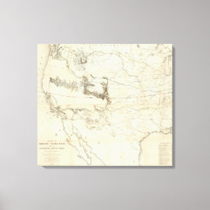 Impressão Em Tela Mapa do território dos Estados Unidos 2