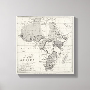 Impressão Em Tela Mapa do Tratado de África