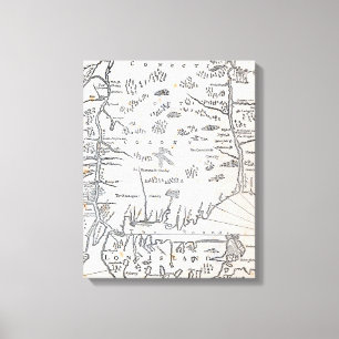 Impressão Em Tela Mapa do vintage de Connecticut