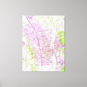 Impressão Em Tela Mapa do vintage de Napa Califórnia (1951)