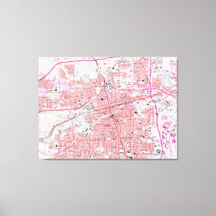 Impressão Em Tela Mapa do vintage de Reno Nevada (1967)
