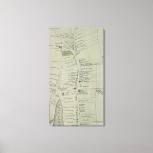 Impressão Em Tela Mapa do vintage de Southampton New York (1873)