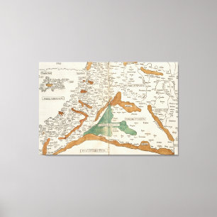 Impressão Em Tela Mapa do vintage do mesopotâmia (1482)