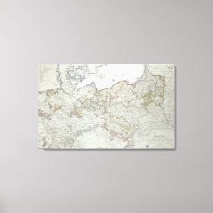 Impressão Em Tela Mapa dos estados prussianos em 1799