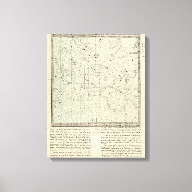 Impressão Em Tela Mapa em estrela (Frente)