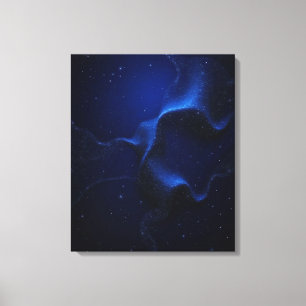 Impressão Em Tela Mapa Estelar da Nebulosa Azul Celestial em Tela