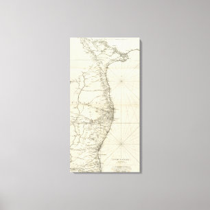 Impressão Em Tela Mapa geográfico de India