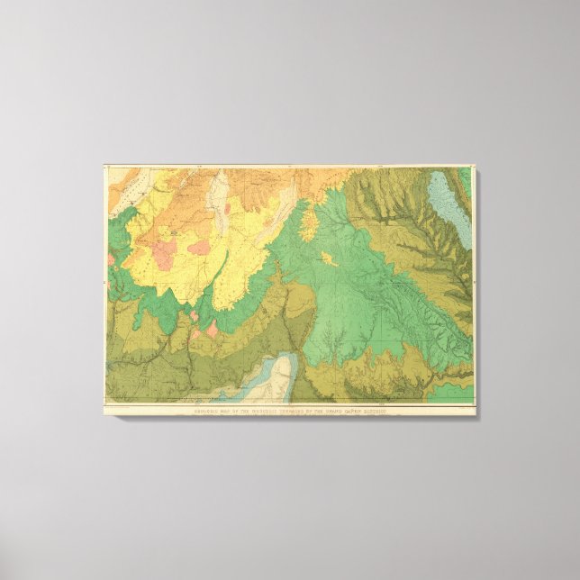 Impressão Em Tela Mapa Geológico Dos Terraços Mesozoicos (Frente)