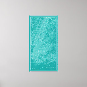 Impressão Em Tela Mapa gráfico de Nova York