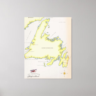 Impressão Em Tela Mapa ilustrado de Terra Nova.