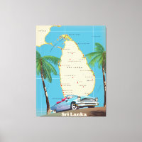 Mapa ilustrado do Sri Lanka