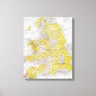 IMPRESSÃO EM TELA MAPA: INGLATERRA & WALES