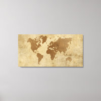Mapa Mundial de Pergaminho Desvanecido