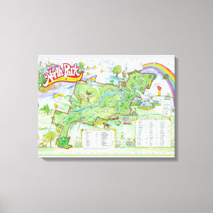 Impressão Em Tela Mapa norte do parque - Allegheny County,