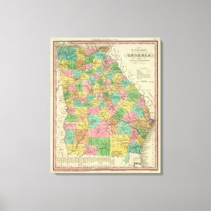 Impressão Em Tela Mapa novo de Geórgia 2