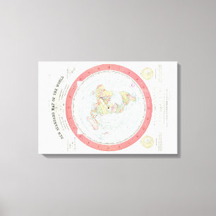 Impressão Em Tela MAPA PADRÃO do ~NEW de Gleason do poster de WORLD