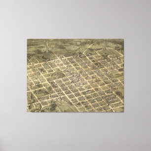 Impressão Em Tela Mapa pictórico do vintage de SC de Colômbia (187