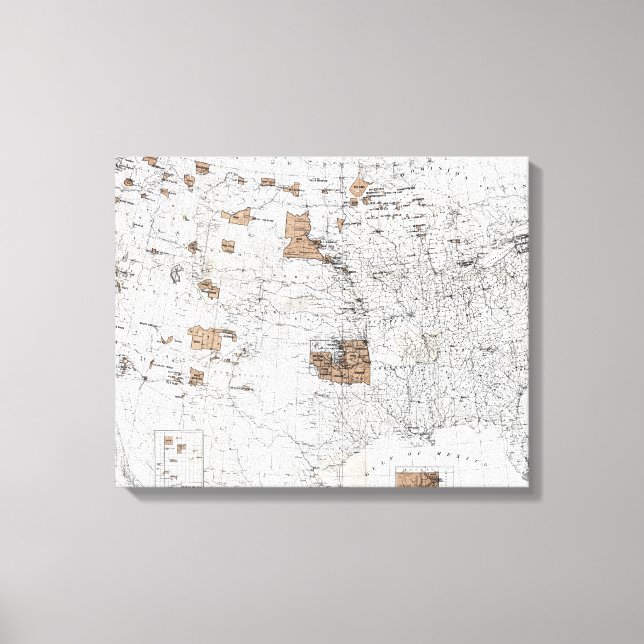 IMPRESSÃO EM TELA MAPA: RESERVAS, 1888 (Frente)