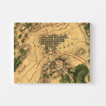 Mapa Restaurado da Batalha de Gettysburg, 1863