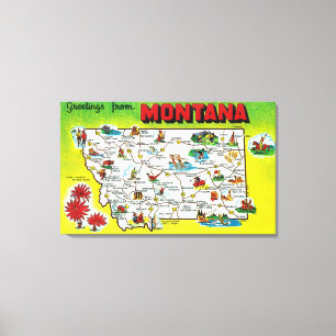 Impressão Em Tela Mapa rodoviário do estado, cumprimentos de