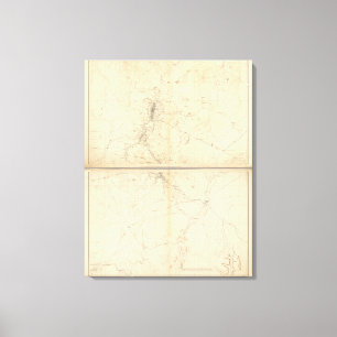 Impressão Em Tela Mapa Topográfico da Região Mineira de Washoe