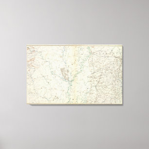 Impressão Em Tela Mapa XIX do Gen