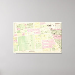 Impressão Em Tela Mapas da rua e da construção