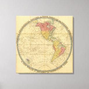 Impressão Em Tela Mapas geográficos do passatempo do caminhante
