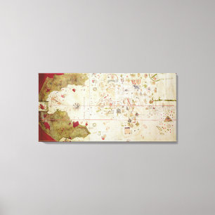 Impressão Em Tela Mappa Mundi, 1502