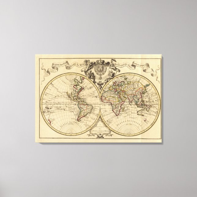 Impressão Em Tela Mappemonde (Frente)