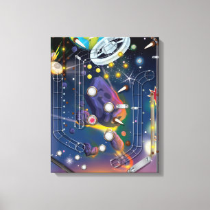 Impressão Em Tela Máquina de Pinball super do espaço