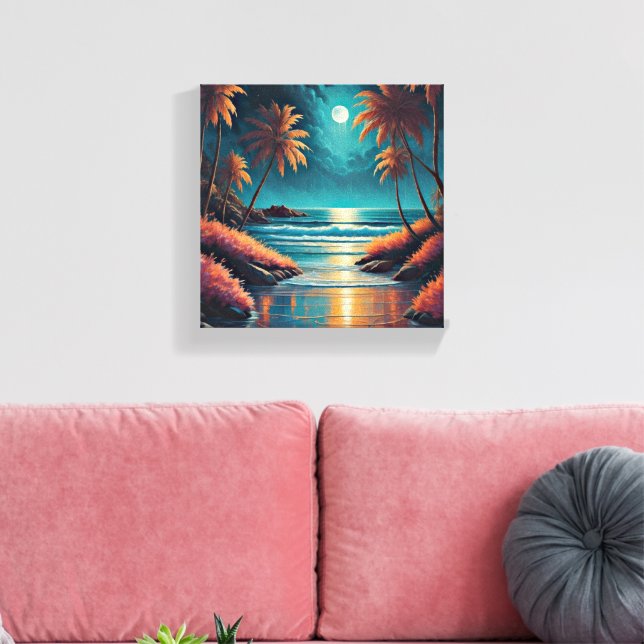 Impressão Em Tela Mar à noite (Insitu(Sala de estar))