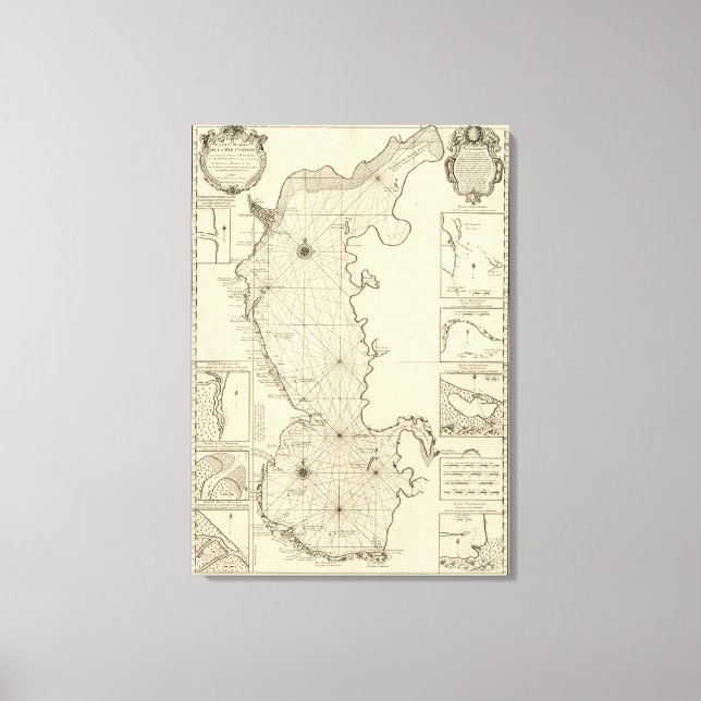 Impressão Em Tela Mar Cáspio e Ásia 2 (Frente)