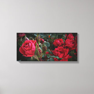 Impressão Em Tela Mar de Blooms do Amor (Rosas vermelhas e Buds)