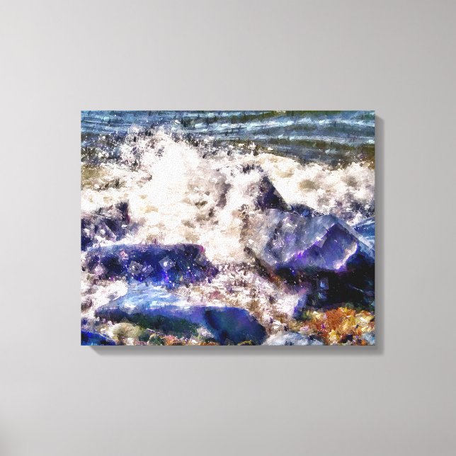 IMPRESSÃO EM TELA MAR E ROCHAS (Frente)