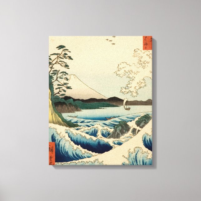 Impressão Em Tela Mar Japonês de Satta Hiroshige Art (Frente)