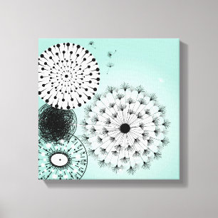 Impressão Em Tela Maravilhoso Dandelions Blue