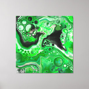 Impressão Em Tela Marble Art digital verde