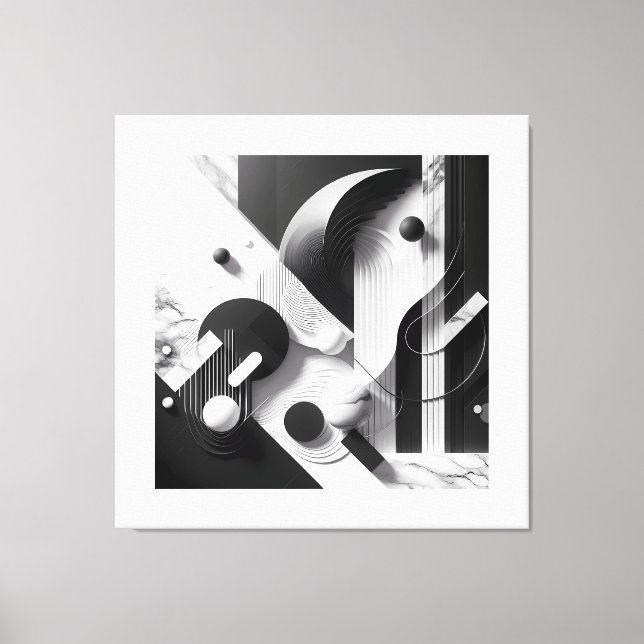 Impressão Em Tela Marble Echoes of Silent Geometry (Frente)