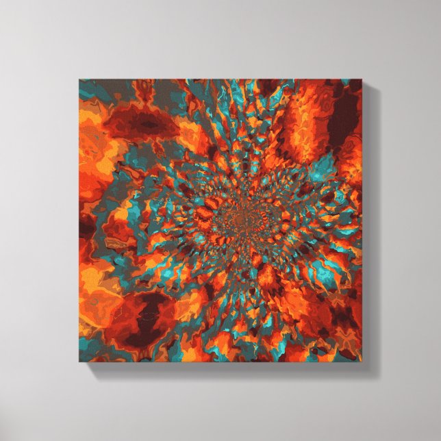 Impressão Em Tela Marble Laranja (Frente)