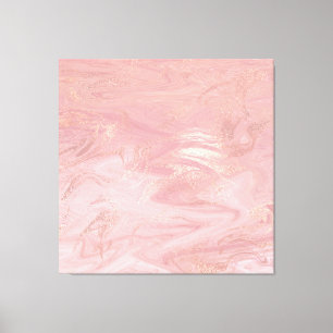 Impressão Em Tela Marble Stone Molten Dourado Abstrato rosa Rosa Dou