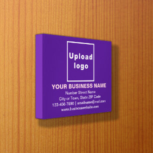 Impressão Em Tela Marca comercial na tela de retângulo roxa