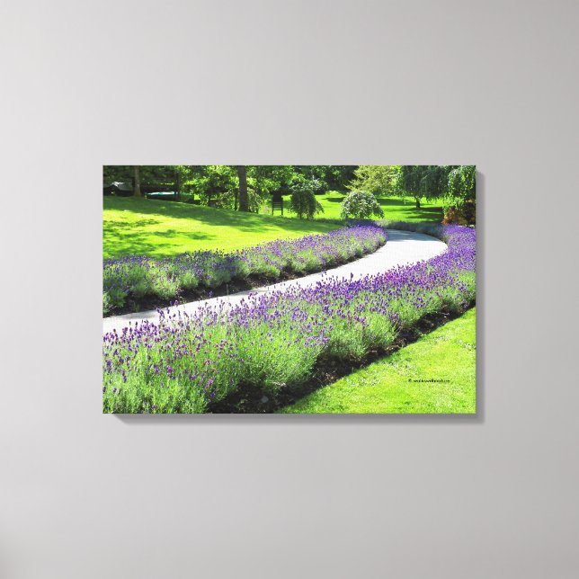 Impressão Em Tela Marcha Incrível de Jardins com Lavanda (Frente)