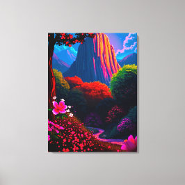 Impressão Em Tela Märchenhafter Wanderpfad durch blühende Berglandsc