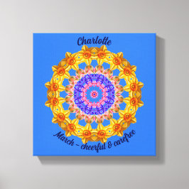 Impressão Em Tela Março Nascimento Flor Personalizado Mandala Zen Ar