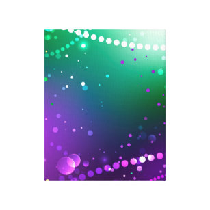Impressão Em Tela Mardi Gras Festivo Purple Background