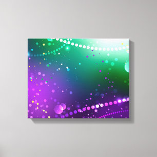 Impressão Em Tela Mardi Gras Festivo Purple Background